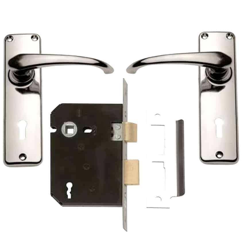 SANLIC Union Gower Lockset - Chrome Plated - 3