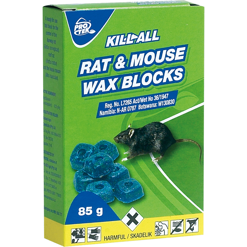 PROTEK Rodenticide Kill All Wax Blocks - 85G