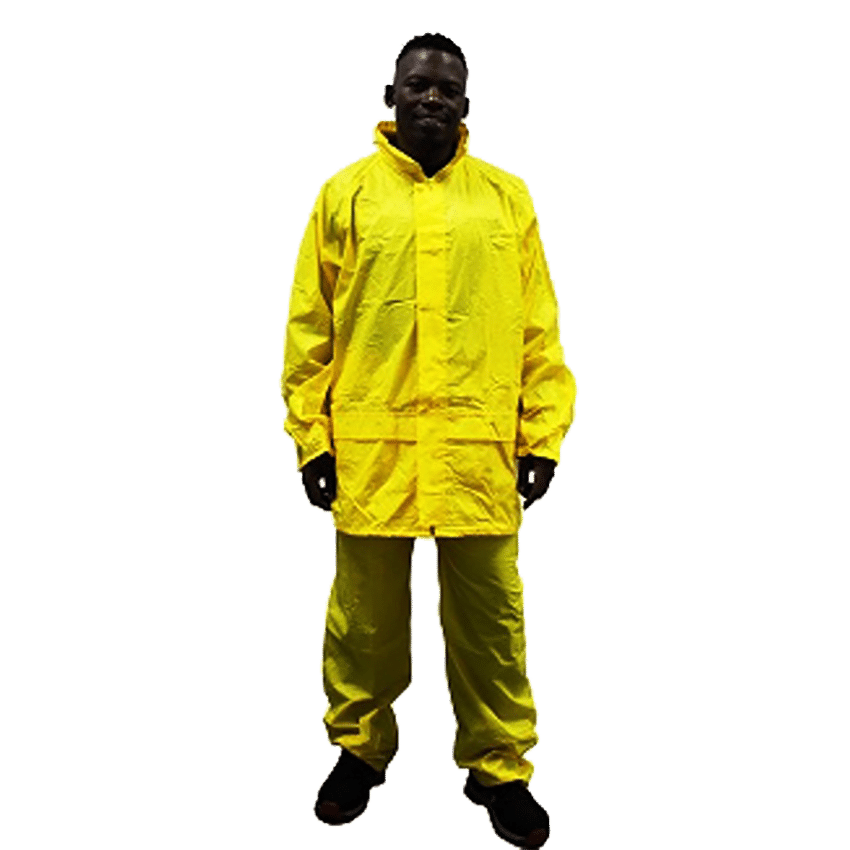 MATSAFE Rainsuit Yellow Rubberized 2 Piece with Hood - Extra Large