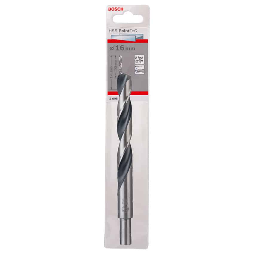 BOSCH Bit Drill Hss Pointteq Metal 16.0MM R/SHANK