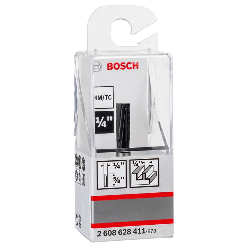 BOSCH Bit Router Straight 1/4IN 6.35X16X48MM