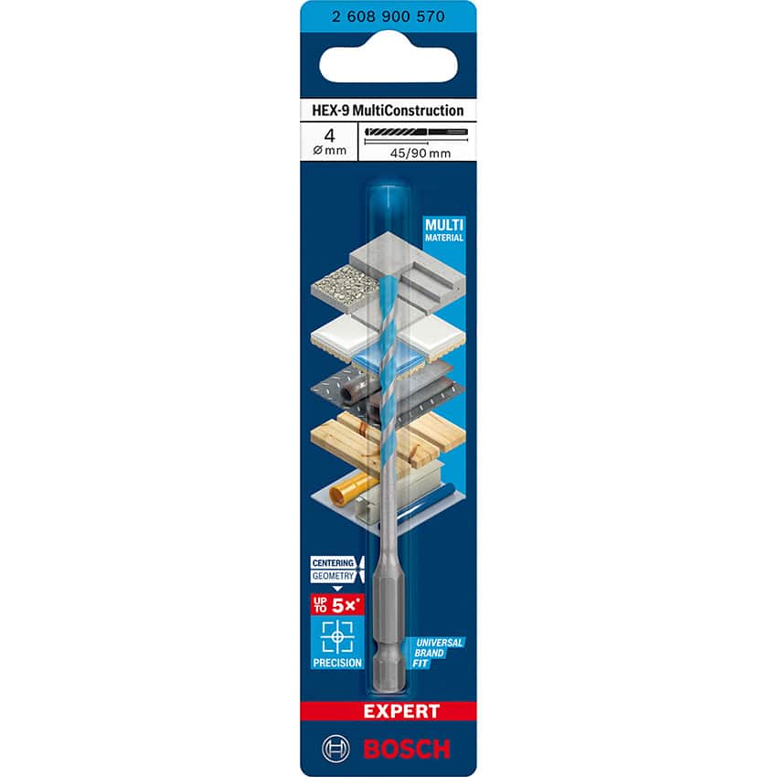 BOSCH Bit Drill Hex-9 Multi4X45X90MM