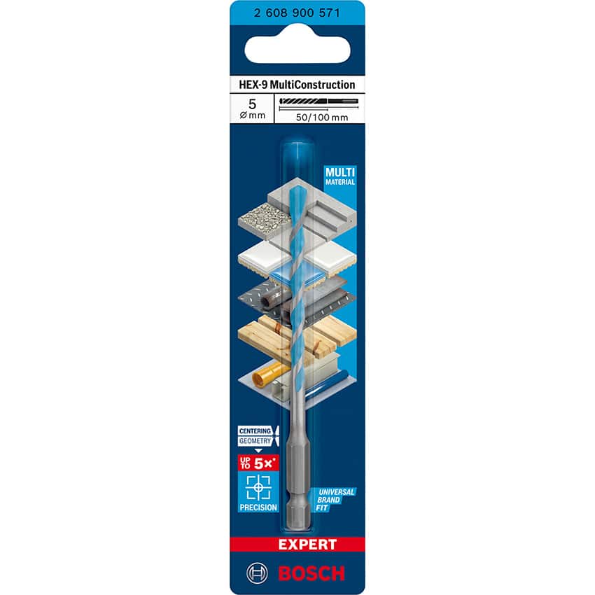 BOSCH Bit Drill Hex-9 Multi5X50X100MM