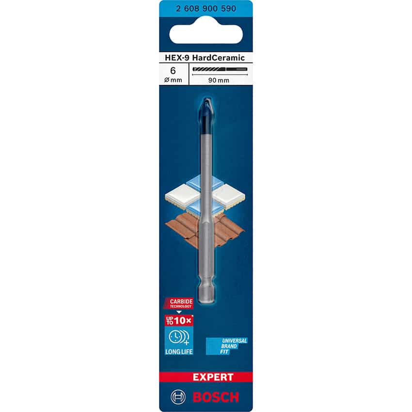 BOSCH Bit Drill Hex-9 Hardceramics 6X90