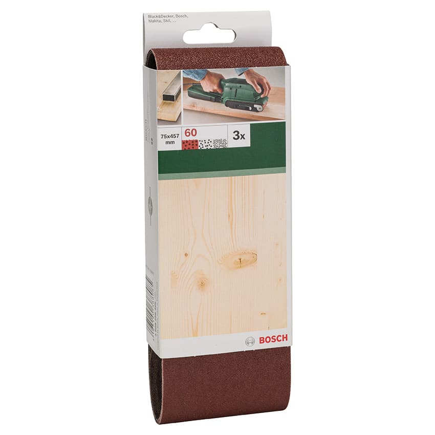 BOSCH Sanding Belt 75X457MM 60GRIT Red Quality