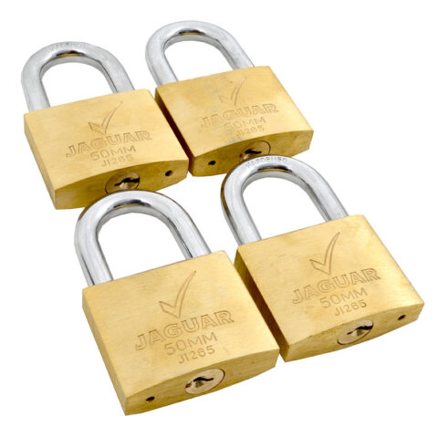SANLIC Jaguuar Brass Keyed Alike Padlock - 50mm - 4 Pack