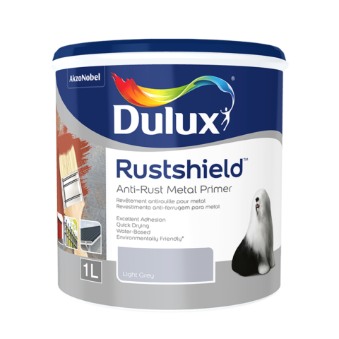 DULUX Rustshield Anti-Rust Metal /Primer Water-based - 1L - Black