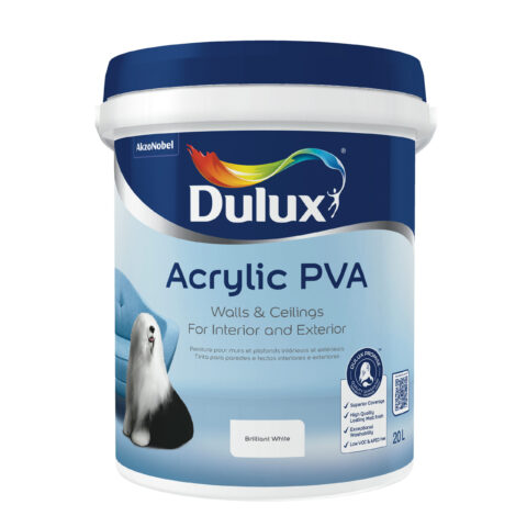 Dulux Acrylic Pva - 20L - Brilliant White