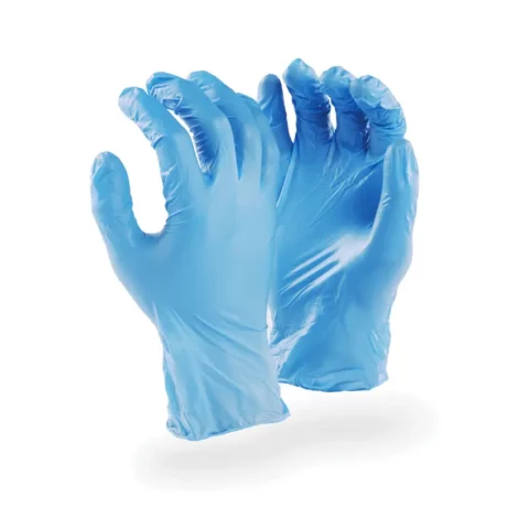 DROMEX Gloves Nitroshield Powder Free L Blue 100