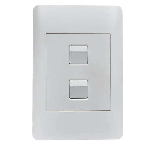 APOLLO SWITCH 2 LEVER 100X50 WHT