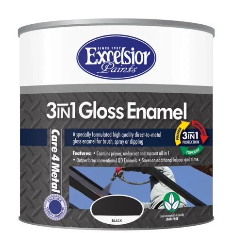 Excelsior Qd Enamel Gloss 3-In-1 1L Black