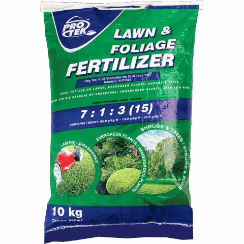 PROTEK Lawn & Foliage Fertiliser 7:1:3 (15) 10kg