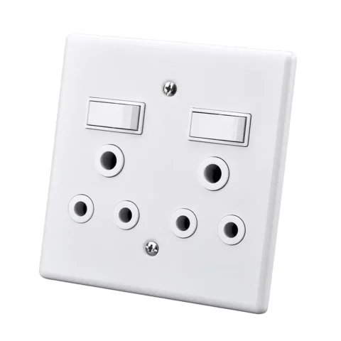 WACO SSO & COVER STEEL 100X100 DUO 16A WHT