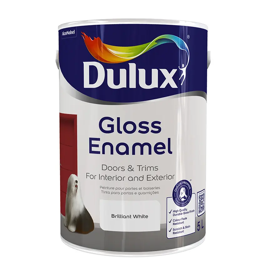 Dulux Gloss Enamel - 5L - Brilliant White