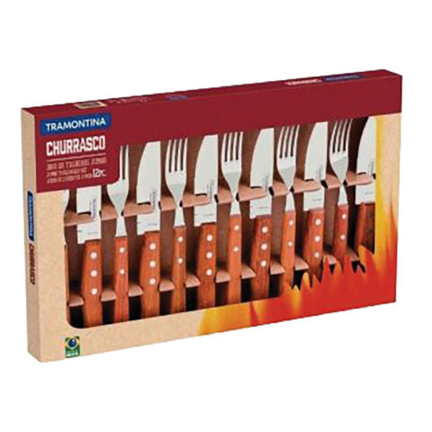 TRAMONTINA Wooden Handle Braai Cutlery Set 12-Piece