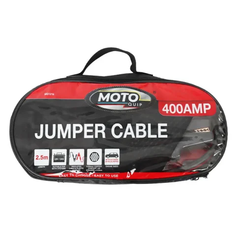 MOTO-QUIP Booster Cable With Plastic Clamps, 400 Amp