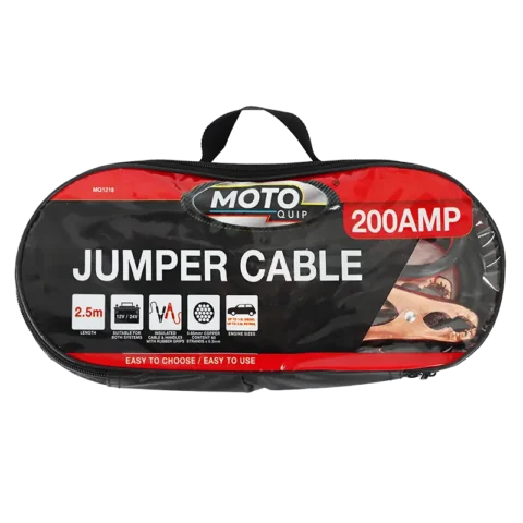MOTO-QUIP Booster Cable With Metal Clamps, 200 Amp
