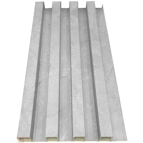 WPC 4 Flute Wall Panel - Grey Slate - 160mm x 22mm x 2.9m