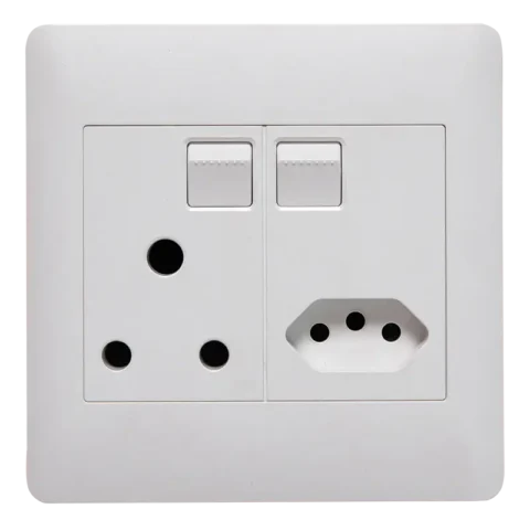 APOLLO Socket, 1 x 16A + 1 x Slim, White