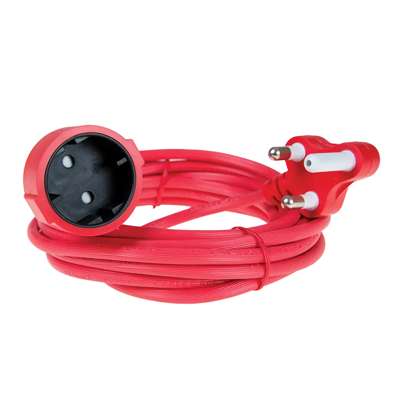 KOSMO Garden Extension Cord, 20m, Schuko, 1mm, Red