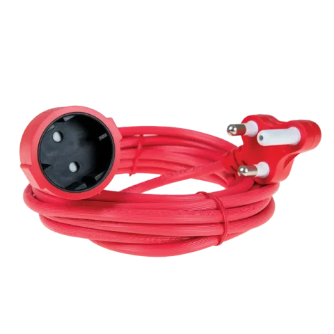 KOSMO Garden Extension Cord, 30m, Schuko, 1.5mm, Red