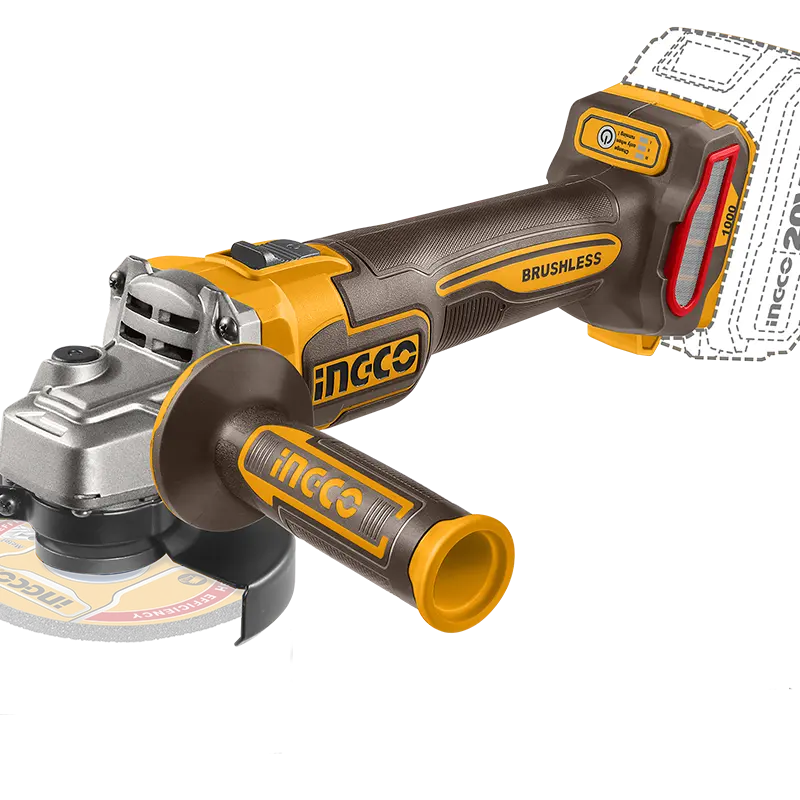 INGCO ANGLE GRINDER 20V PS+ C/L B/L 1000W NO B/C