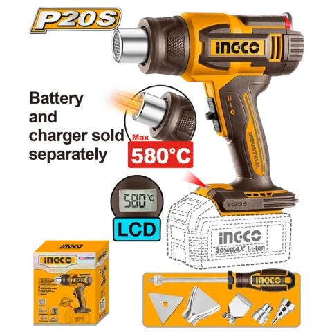 INGCO HEAT GUN LITHIUM-ION 20V CORDLESS