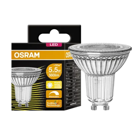 OSRAM 5.5W GU10 Dimmable Globe Warm White