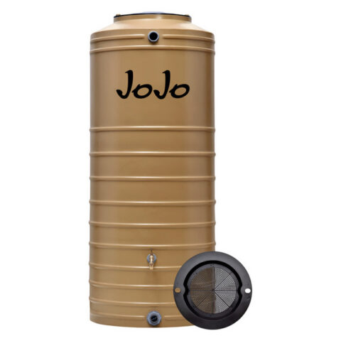 JOJO Slimline Water Tank, 1000L, Khaki Brown