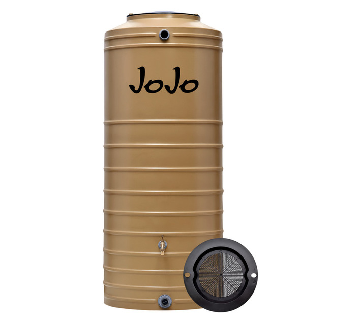 JOJO Slimline Water Tank, 1000L, Khaki Brown