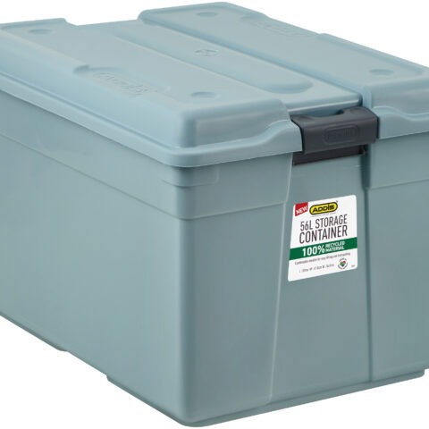 ADDIS 56L Storage Box with Smokey Grey