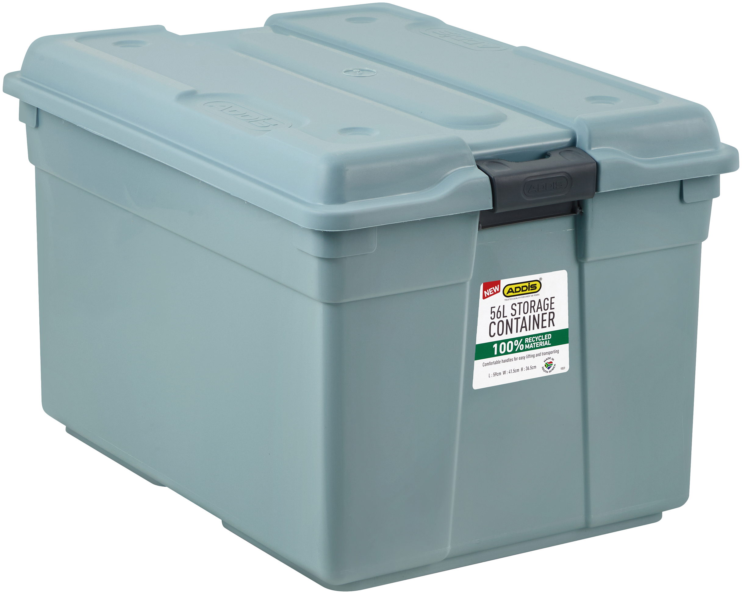 ADDIS 56L Storage Box with Smokey Grey