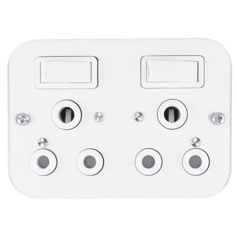 CRABTREE Classic Double Industrial Socket 16A White