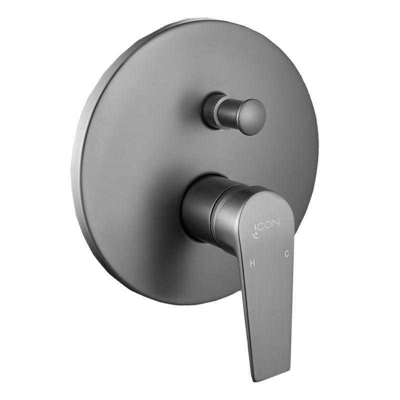 LUNALUX Concealed Diverter Shower Mixer Gun Metal